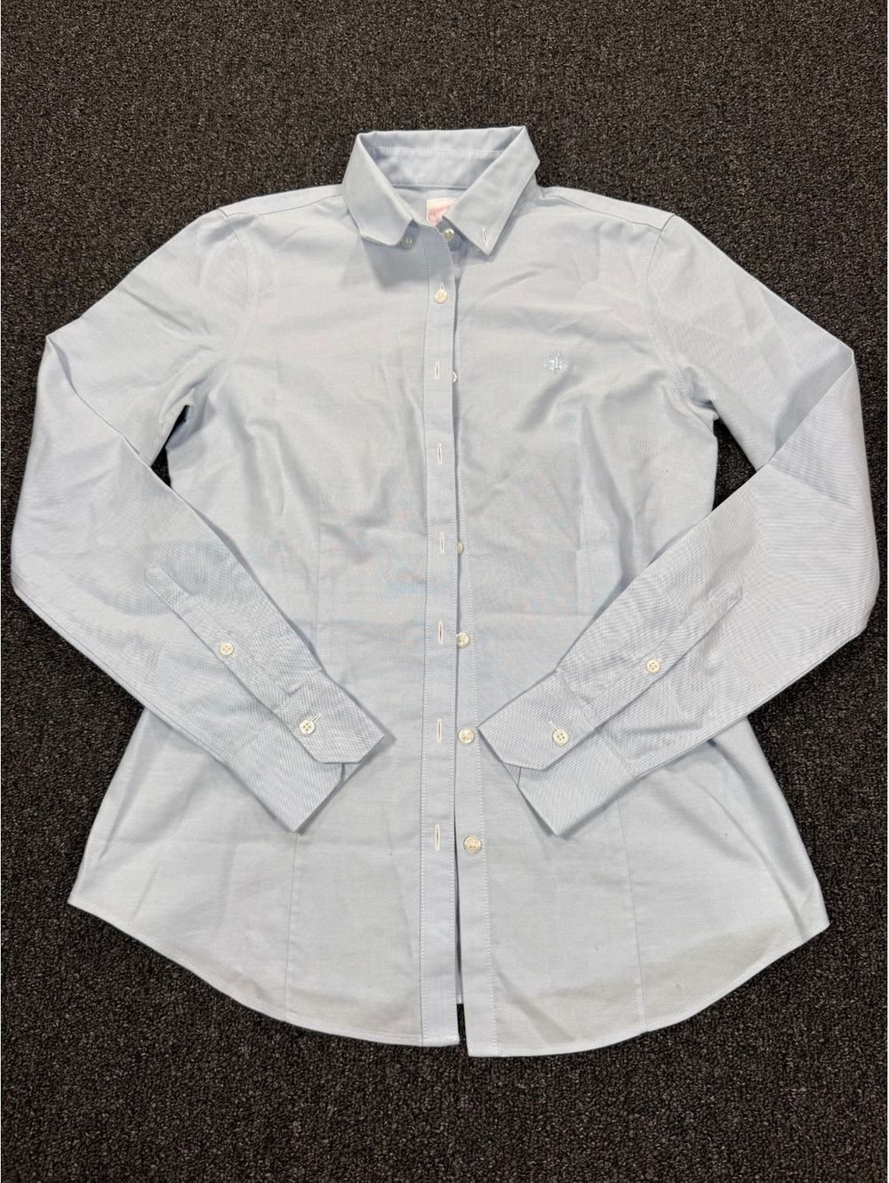 Brooks Brothers Women's Light Blue Button-Up Shirt Size 0